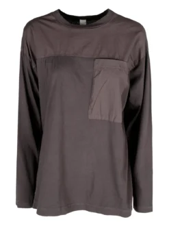 Gioya T-shirt donna oversize a maniche lunghe in cotone