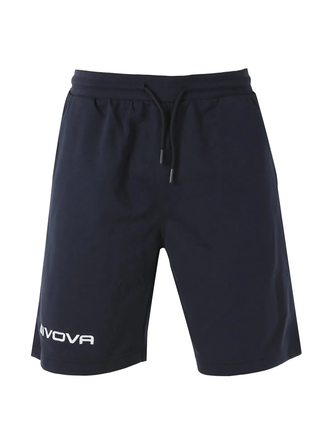 Givova Bermuda sportivi da uomo in felpa con coulisse - blu scuro