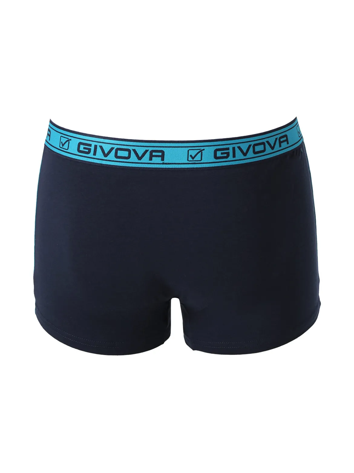 Givova Boxer da uomo bicolore in cotone bielastico - ottanio