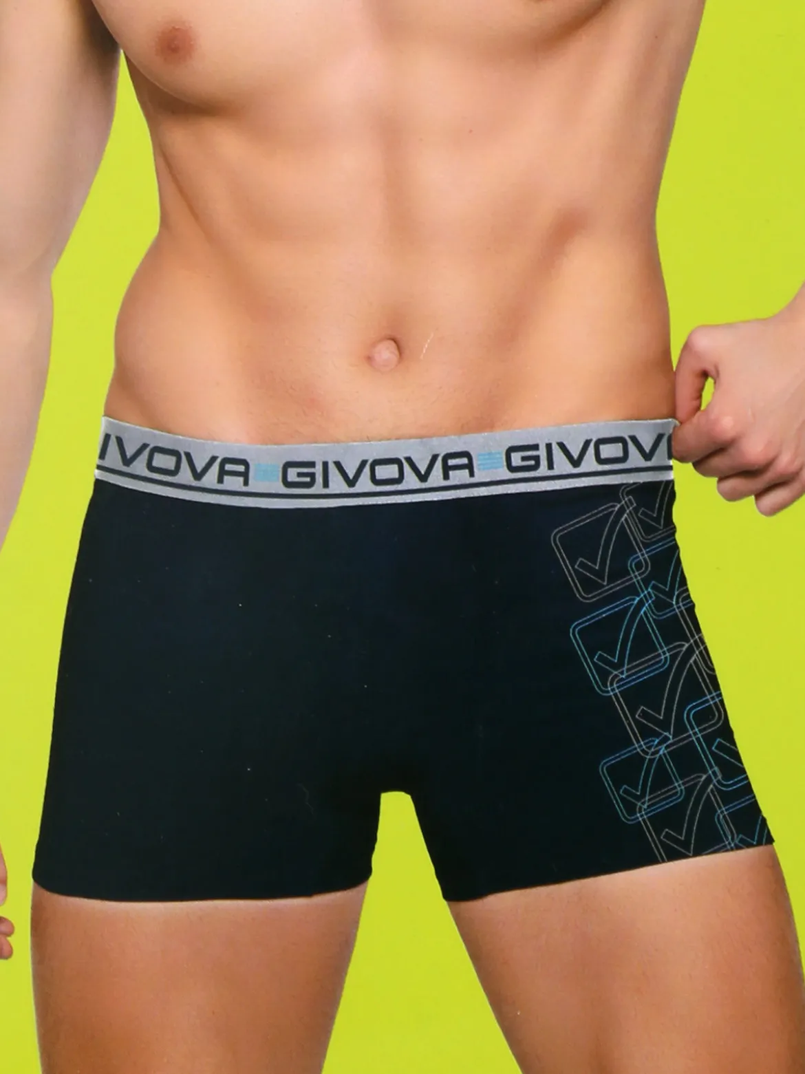 Givova Boxer da uomo in cotone bielastico - blu scuro
