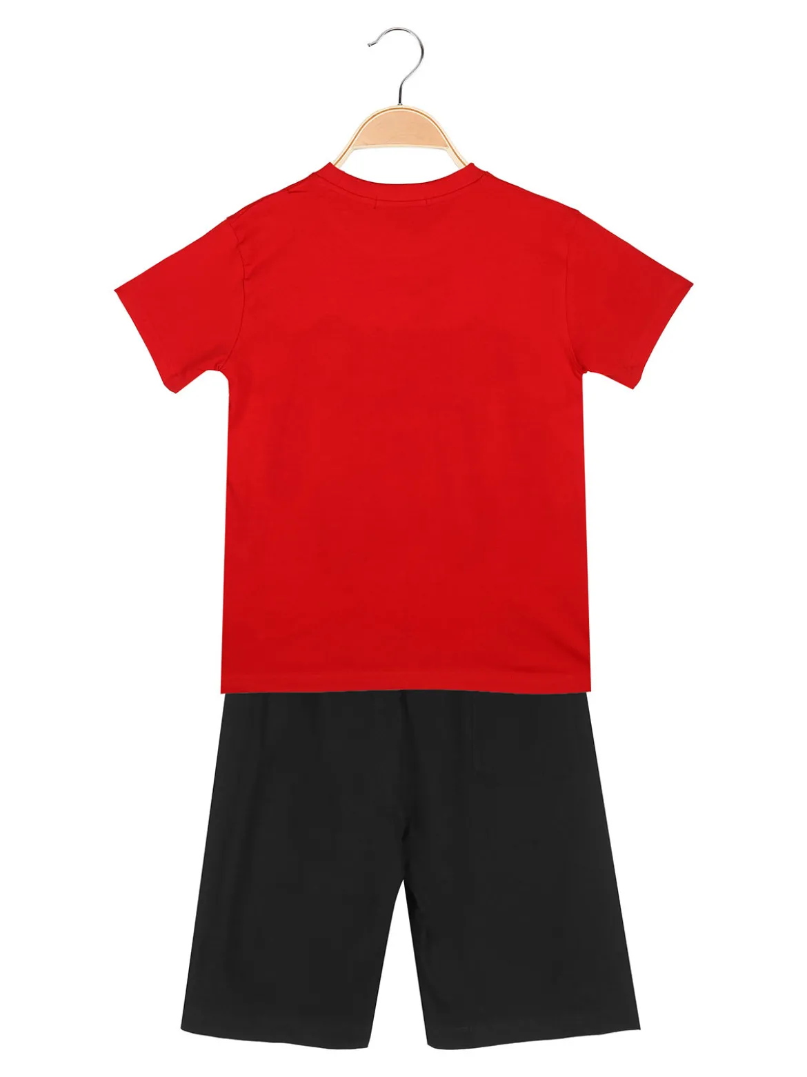 Givova Completo corto da ragazzo in cotone con t-shirt e bermuda - rosso