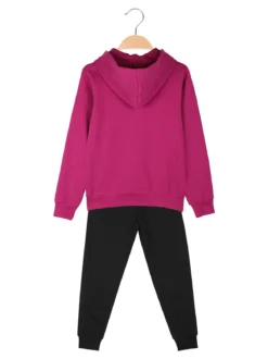 Givova Completo tuta da ragazza 2 pezzi con cappuccio - fucsia