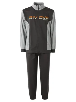 Givova Completo tuta da uomo full zip in cotone - antracite