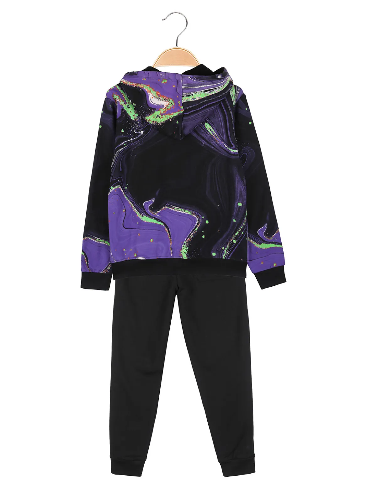 Givova Completo tuta 2 pezzi da bambino con cappuccio e zip - viola
