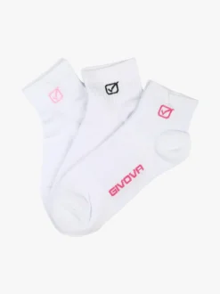 Givova Confezione da 3 paia di calze corte da donna - bianco