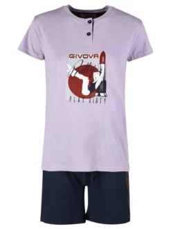 Givova Pigiama corto da donna in misto cotone jersey