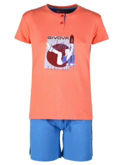 Givova Pigiama corto da donna in misto cotone jersey