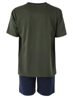 Givova Pigiama corto da uomo in misto cotone con logo - militare