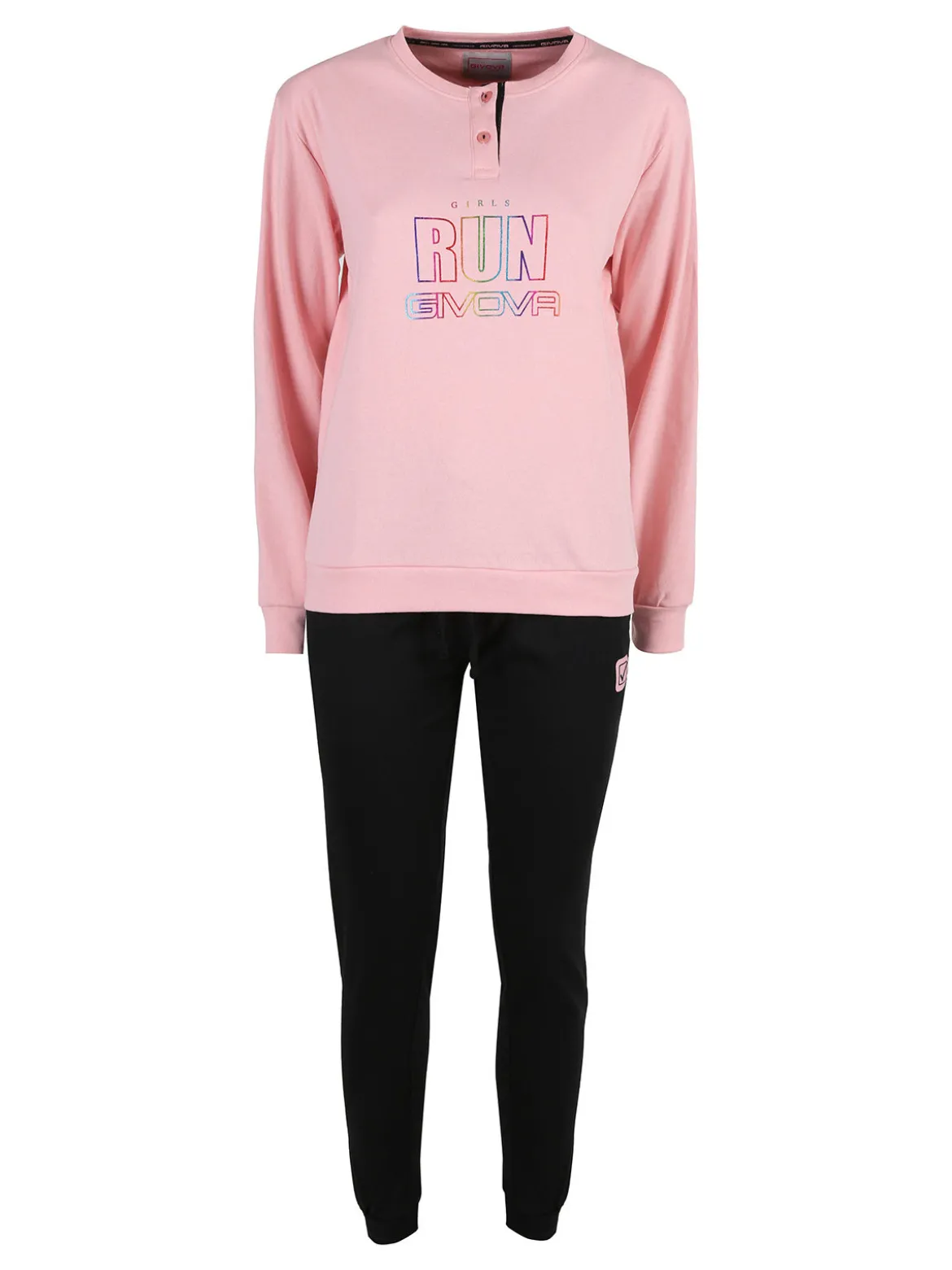 Givova Pigiama donna in cotone interlock - rosa