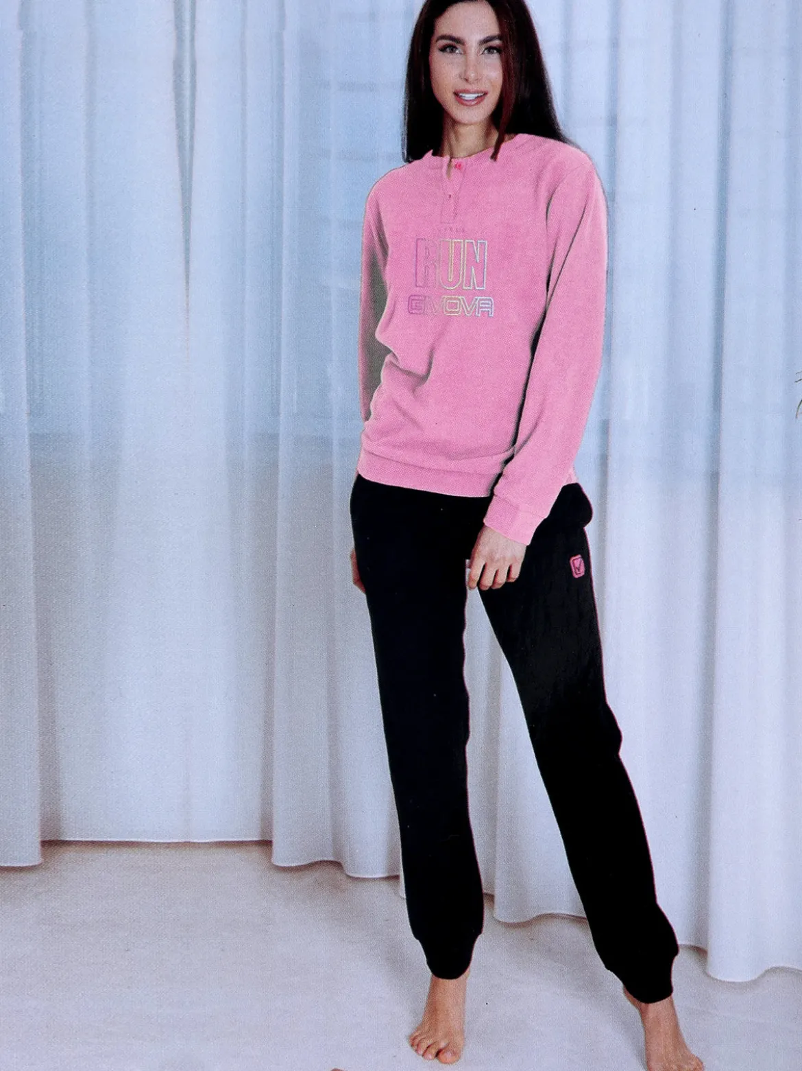 Givova Pigiama donna in cotone interlock - rosa