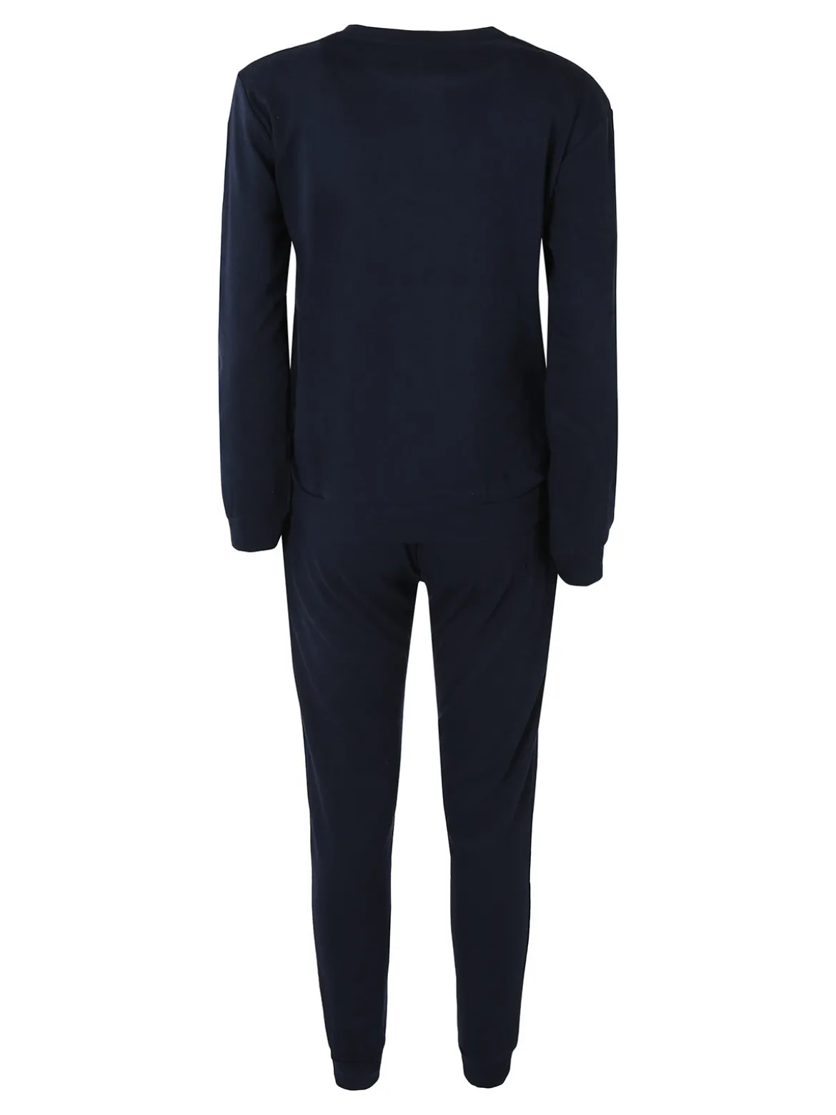 Givova Pigiama lungo da donna in cotone interlock - blu scuro