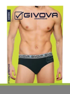 Givova Slip da uomo in cotone bielastico - blu scuro