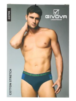 Givova Slip da uomo in cotone stretch - blu