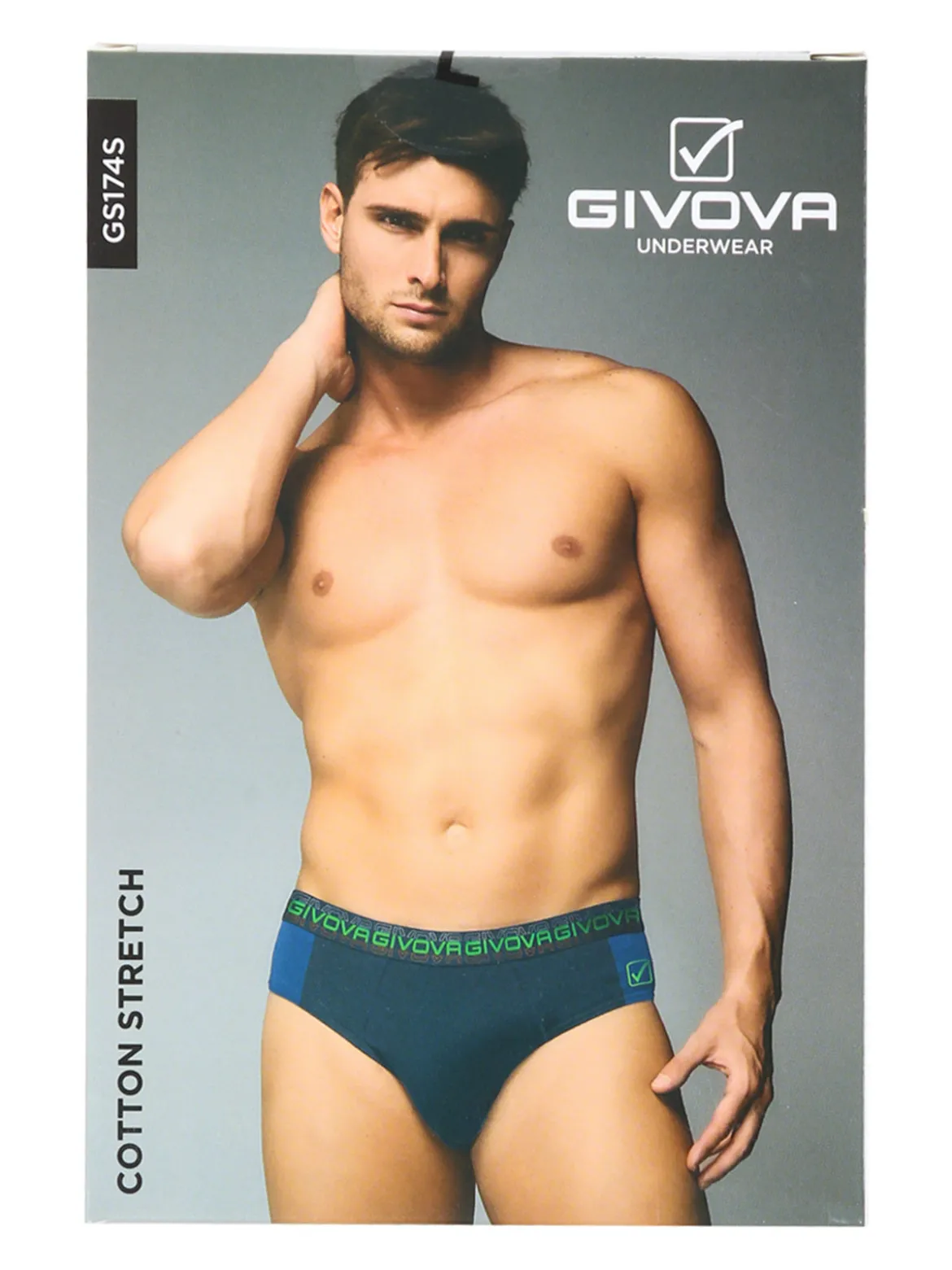 Givova Slip da uomo in cotone stretch - blu scuro