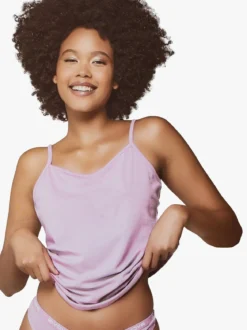 Givova Top donna in cotone bielastico con spalline sottili - viola