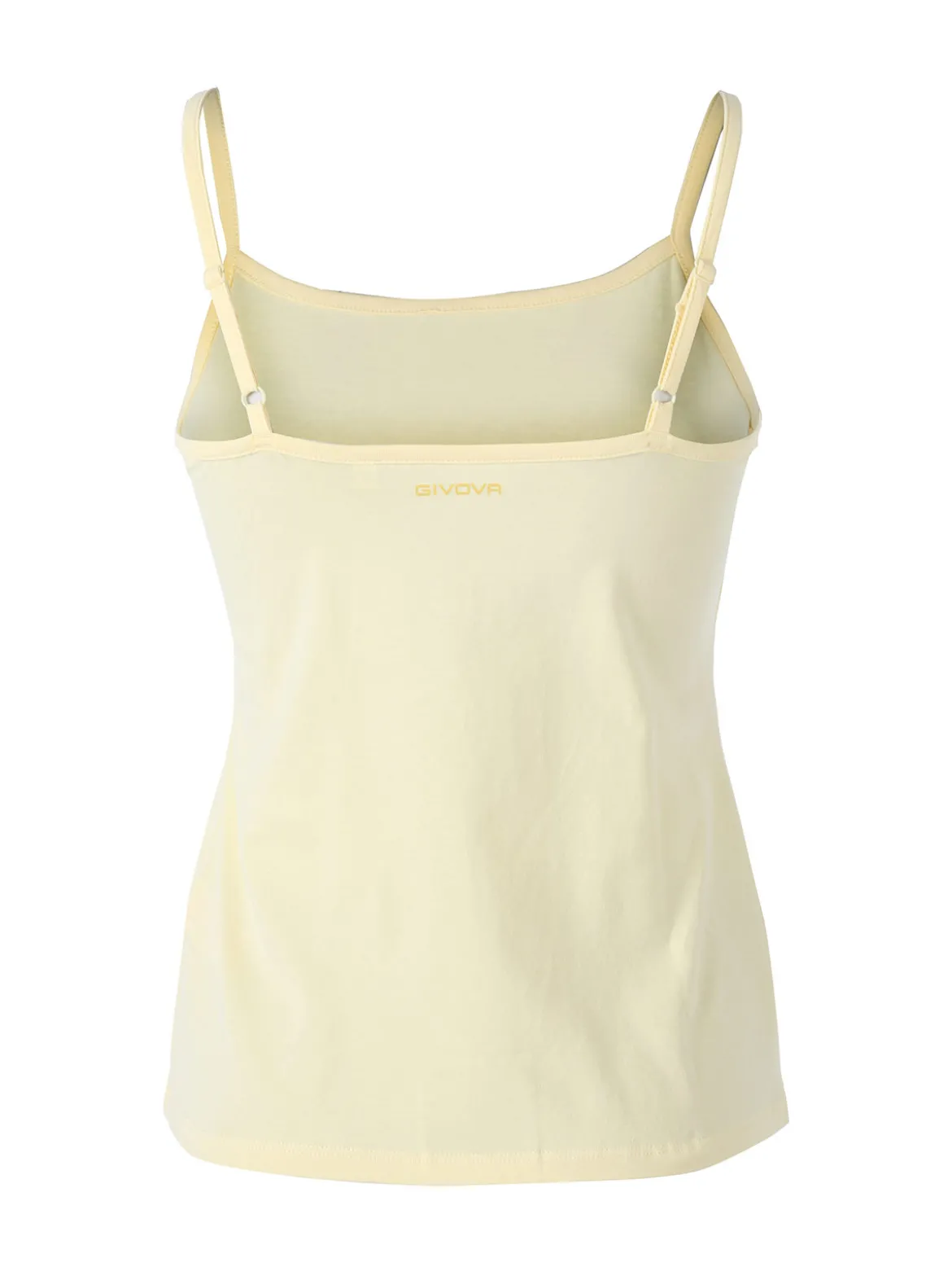 Givova Top donna in cotone bielastico con spalline sottili - giallo