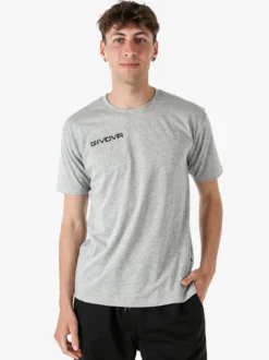 Givova T-shirt girocollo da uomo in cotone - grigio