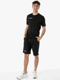 Givova T-shirt girocollo da uomo in cotone - nero