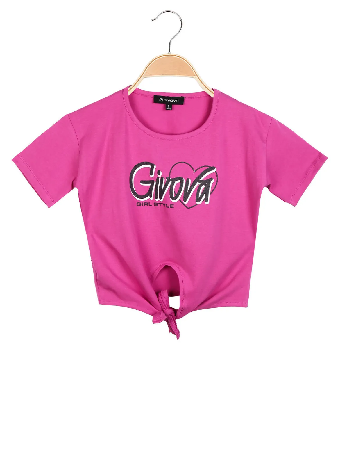 Givova T-shirt manica corta da bambina con nodo