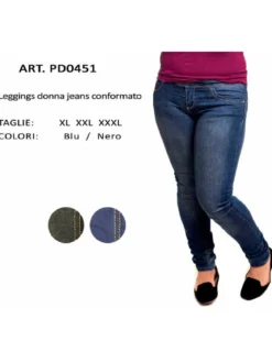 Gladys Jeggings conformato donna taglie forti
