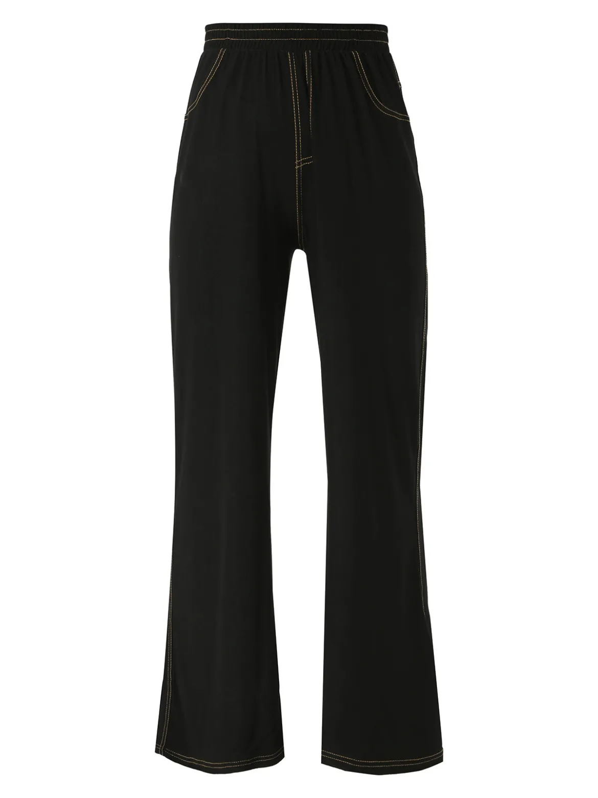 Gladys Jeggings donna a gamba larga con finale ampio - nero