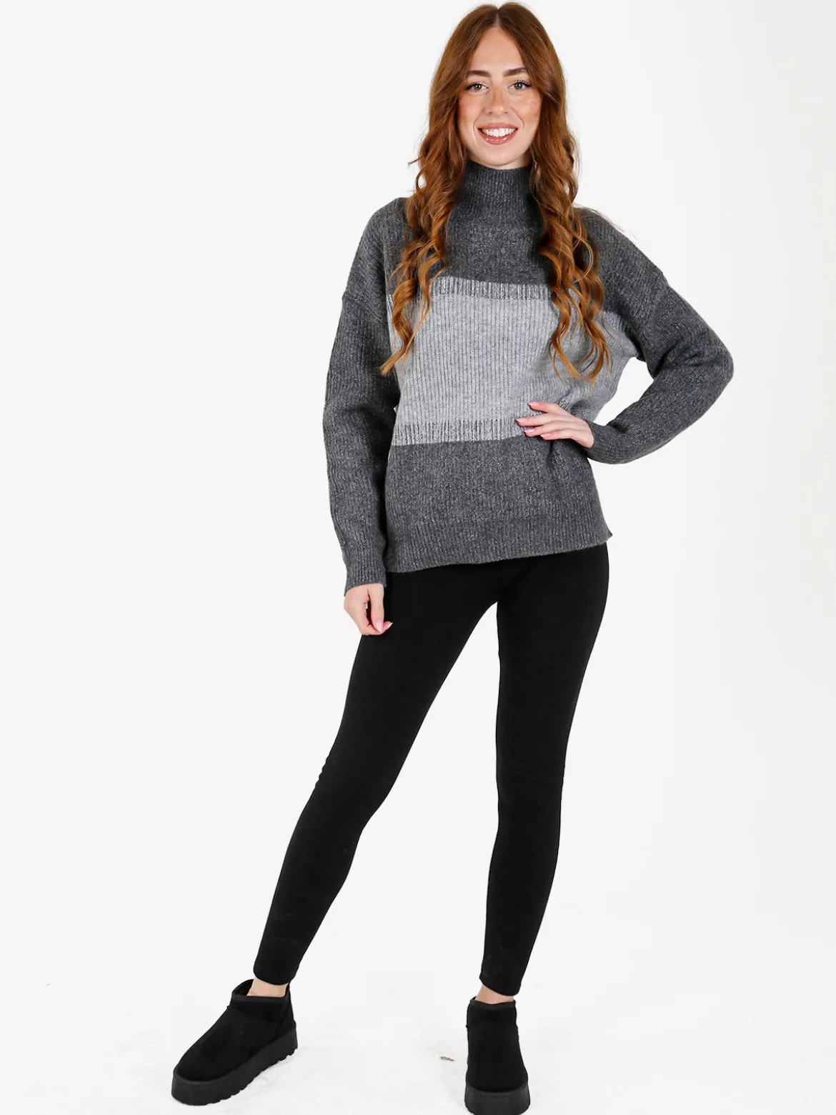 Gladys Leggings donna con interno di pelo - nero
