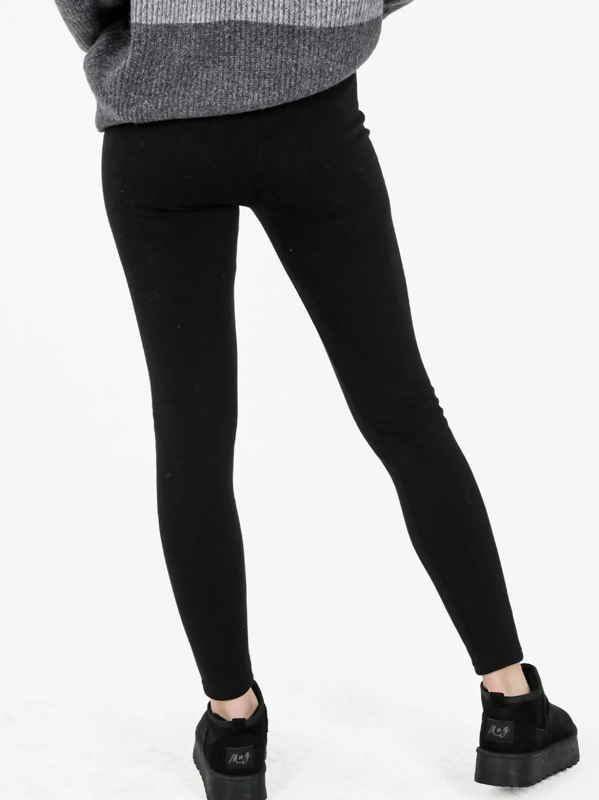 Gladys Leggings donna con interno di pelo - nero