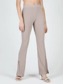 Gladys Leggings donna leggeri con finale a zampa e spacco laterale