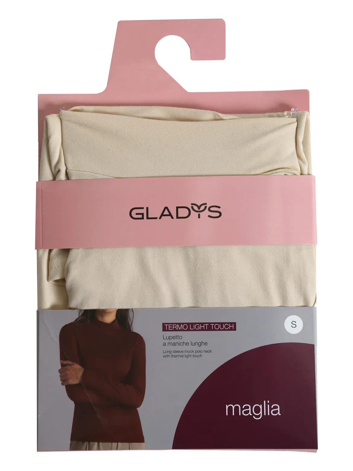 Gladys Maglia donna termo light a lupetto - naturale