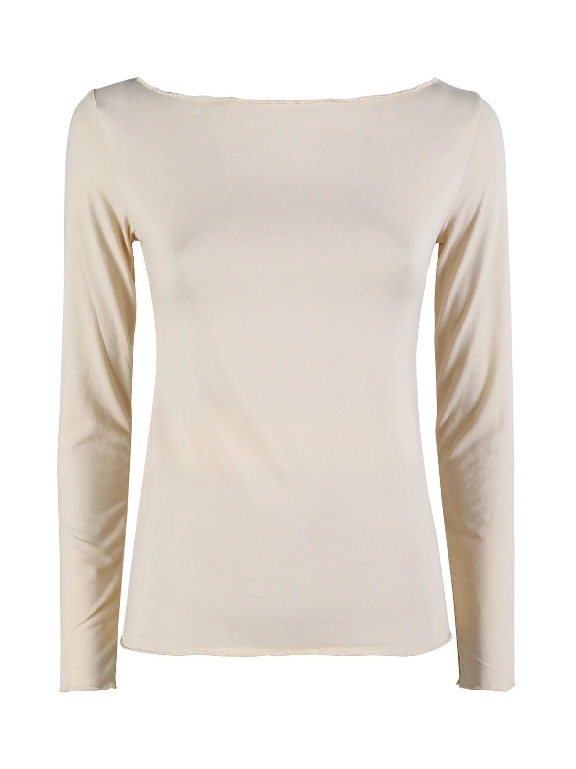 Gladys Maglia donna termo light con scollo a barca - naturale