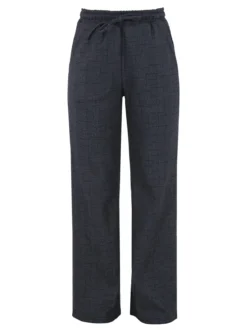 Gladys Pantaloni donna a gamba larga con interno in pile - blu scuro