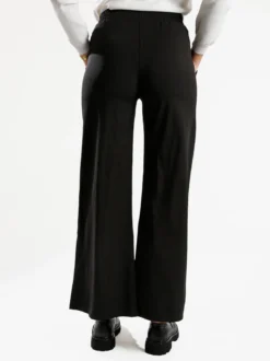 Gladys Pantaloni donna a gamba larga con interno in pile - nero