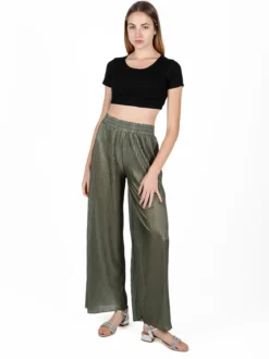 Gladys Pantaloni donna leggeri a palazzo plissettati