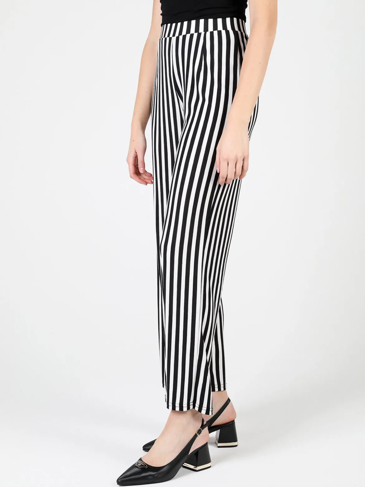 Gladys Pantaloni leggeri da donna a righe verticali