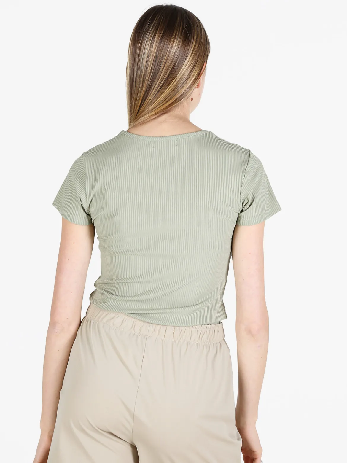 Gladys T-shirt donna girocollo a costine