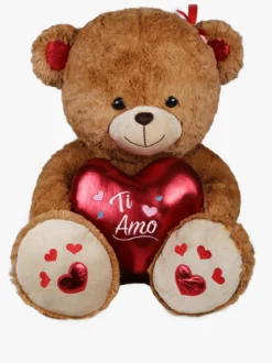Glammy Peluche maxi San Valentino con cuore e scritta TI AMO