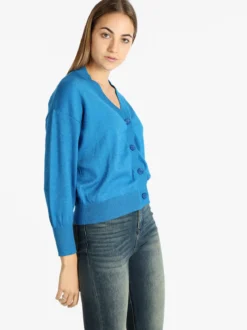 Griffai Cardigan donna oversize lurex con bottoni