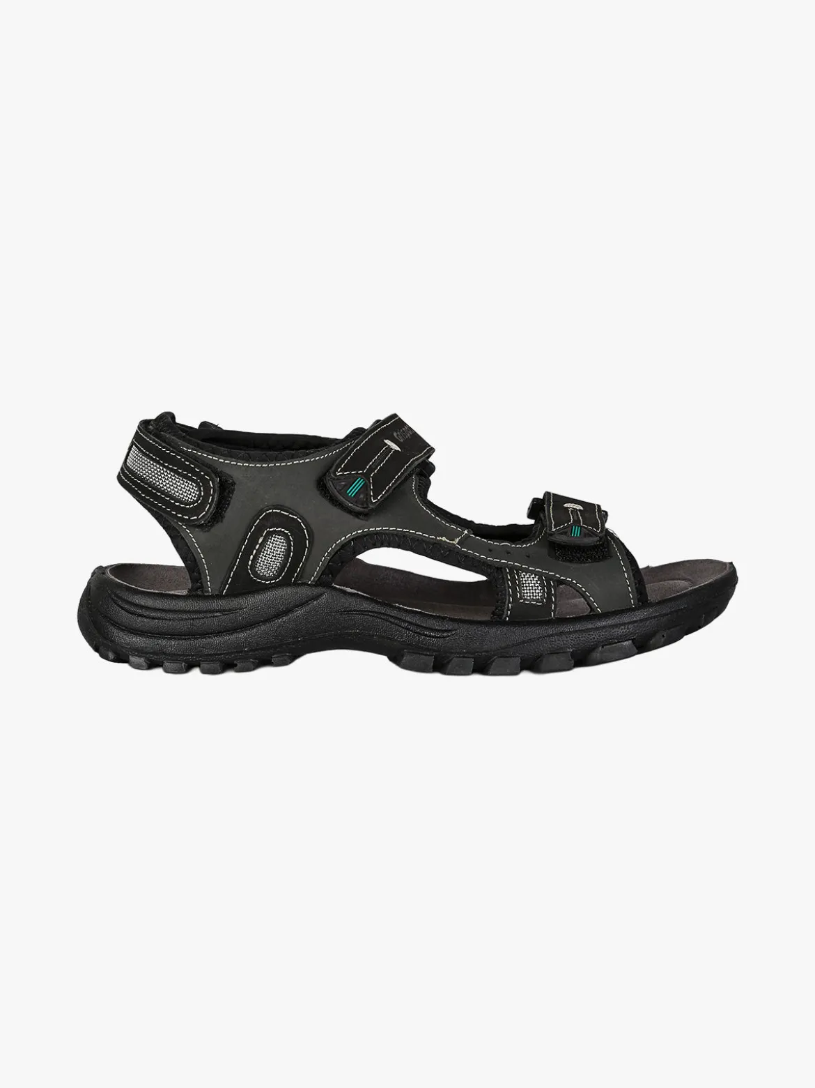 Grisport Sandali in pelle da uomo con strappi - nero
