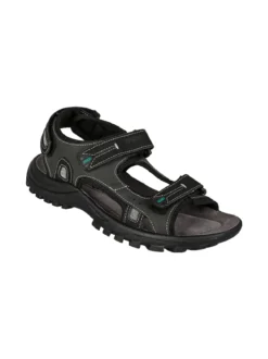 Grisport Sandali in pelle da uomo con strappi - nero