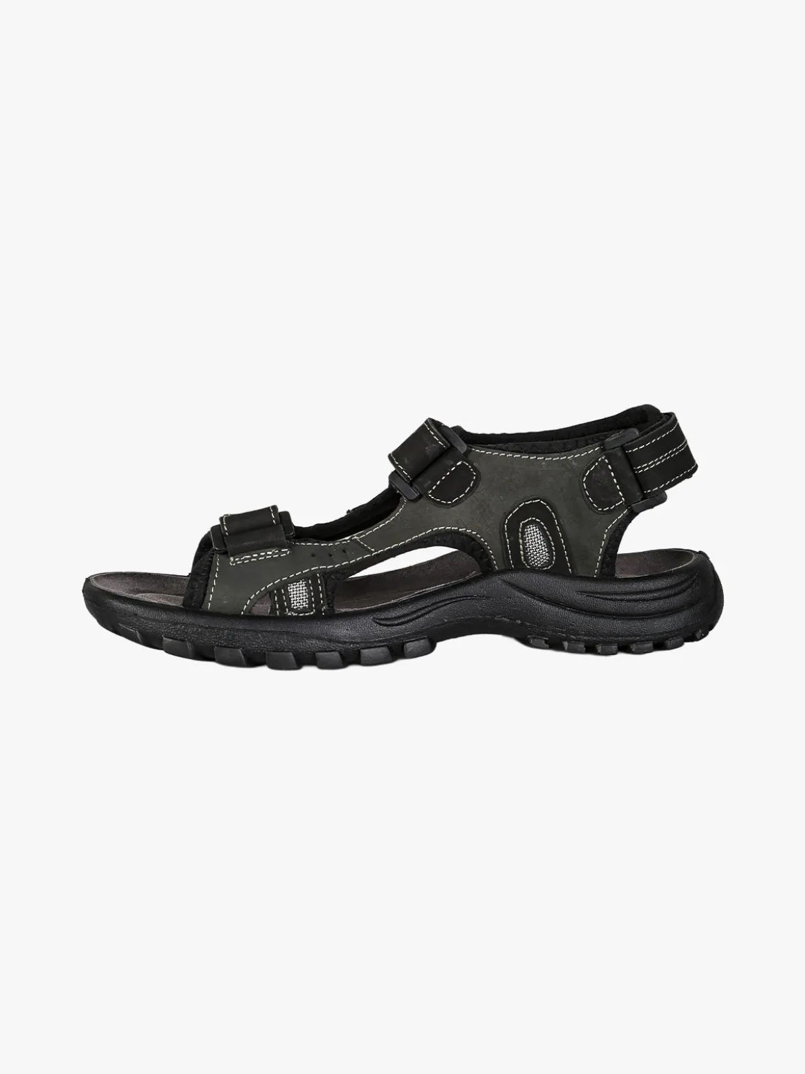 Grisport Sandali in pelle da uomo con strappi - nero