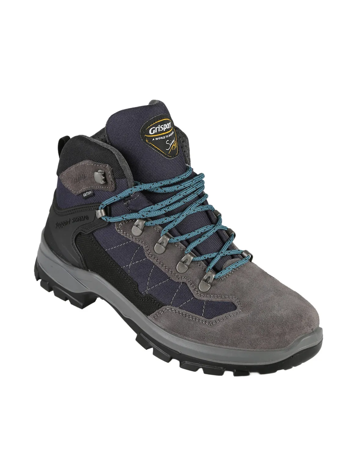 Grisport Scarponcini da trekking uomo in pelle - grigio scuro