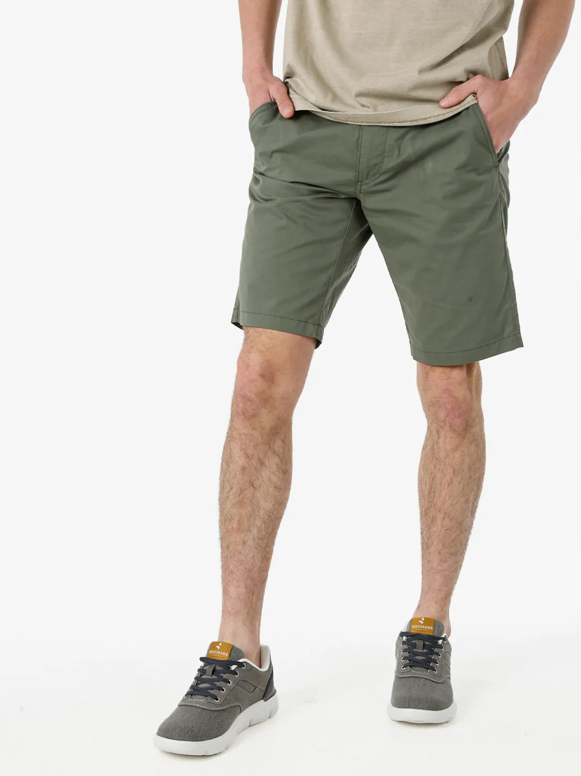 Guy Bermuda da uomo in misto cotone - militare