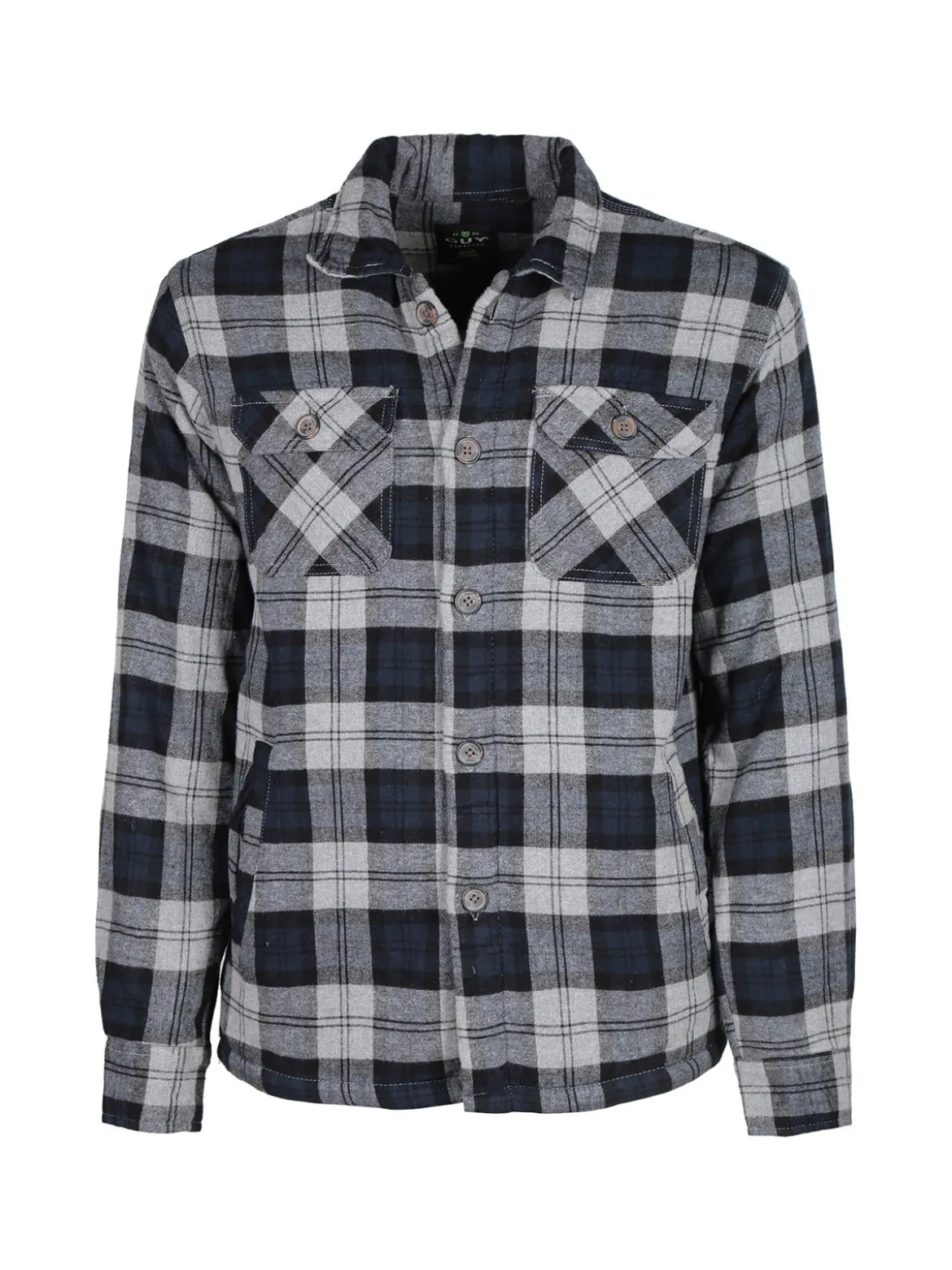 Guy Camicia da uomo a quadri imbottita