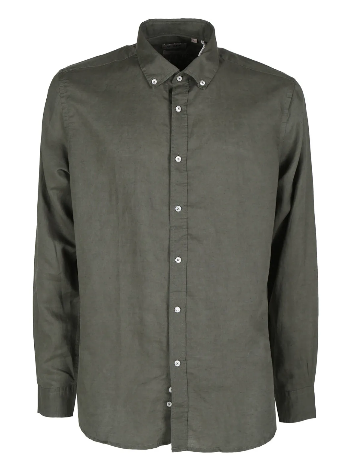 Guy Camicia da uomo in misto lino a maniche lunghe