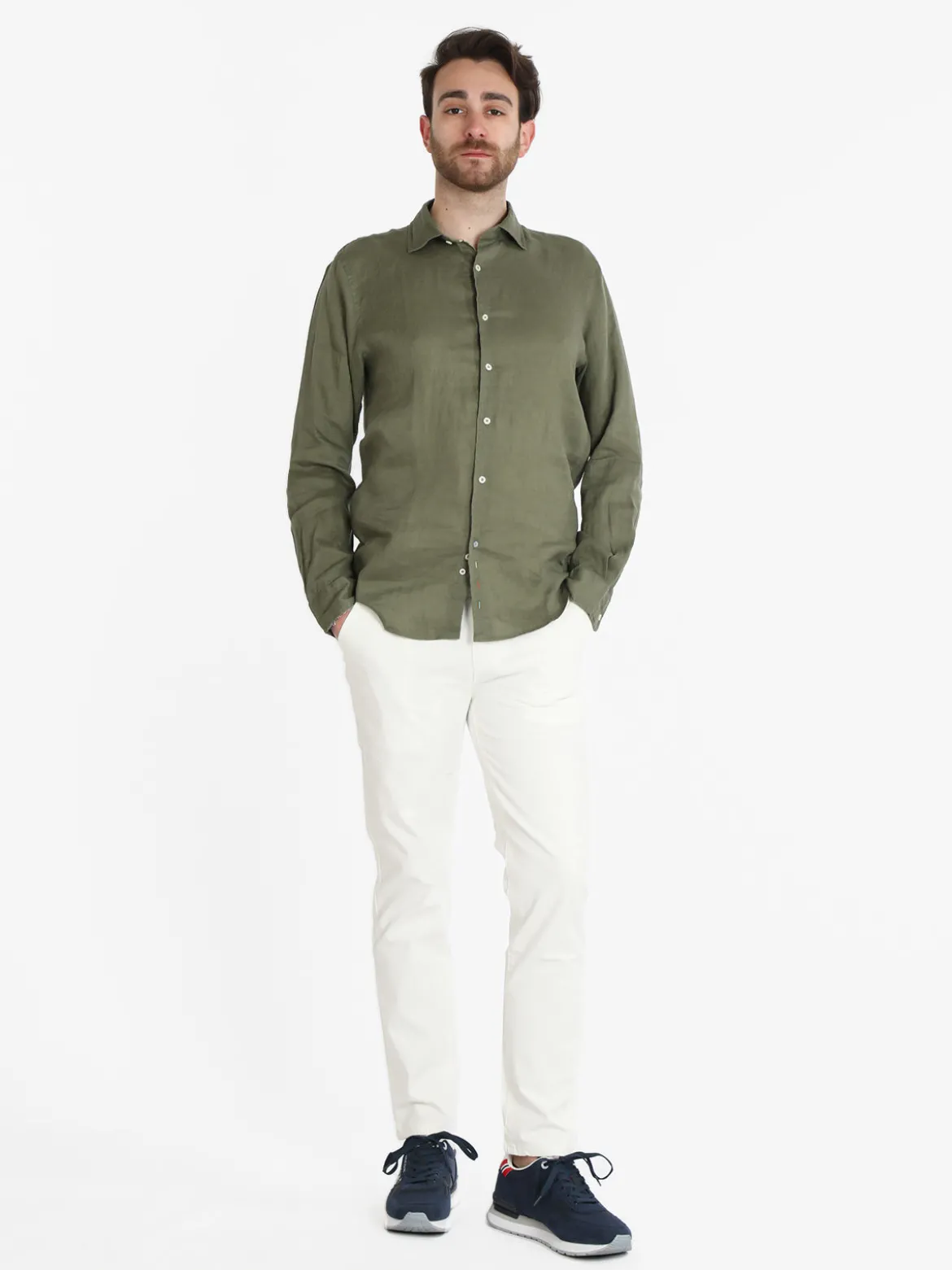 Guy Camicia uomo in lino a manica lunga