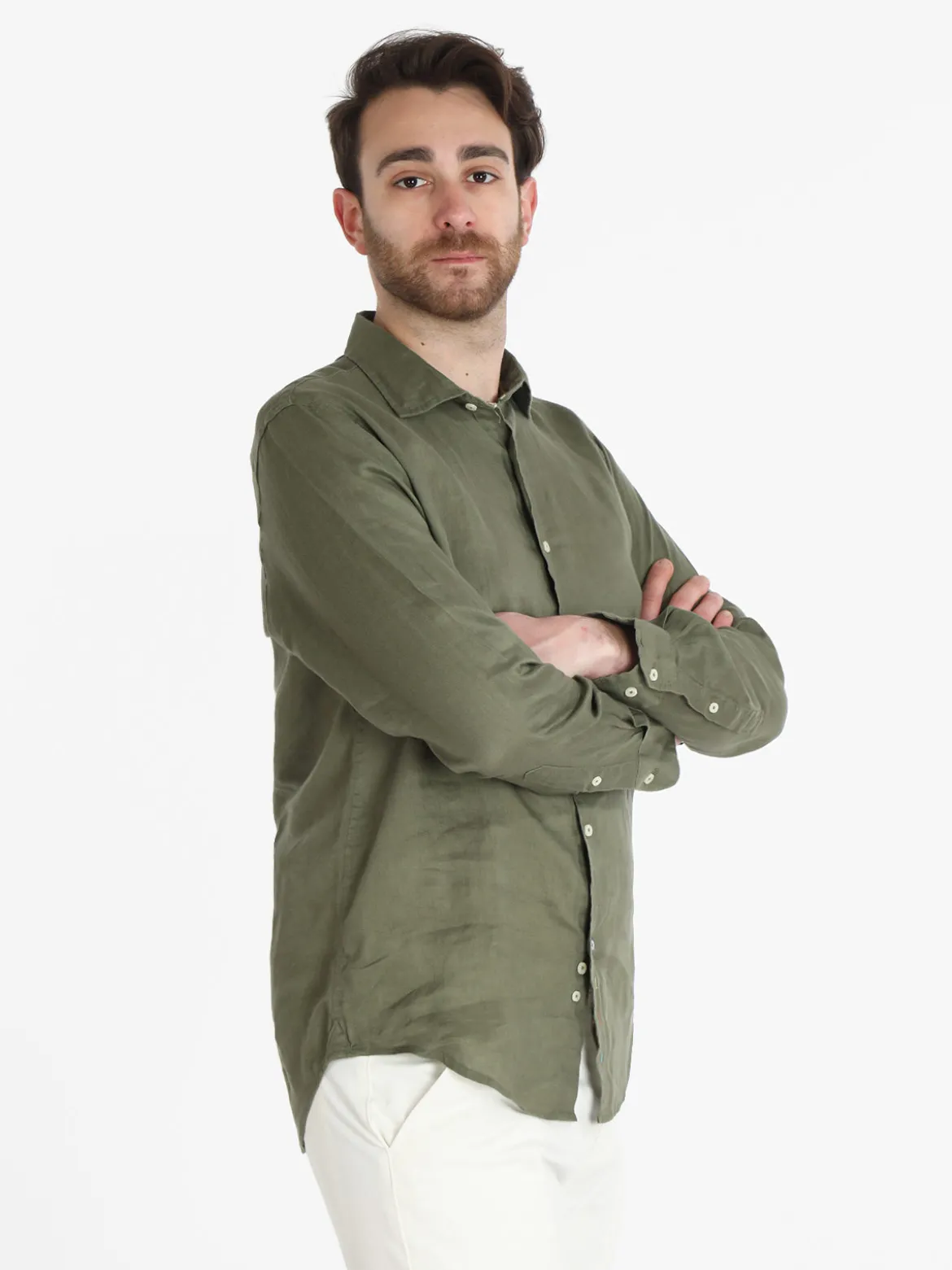 Guy Camicia uomo in lino a manica lunga