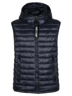 Guy Gilet da uomo imbottito con cappuccio