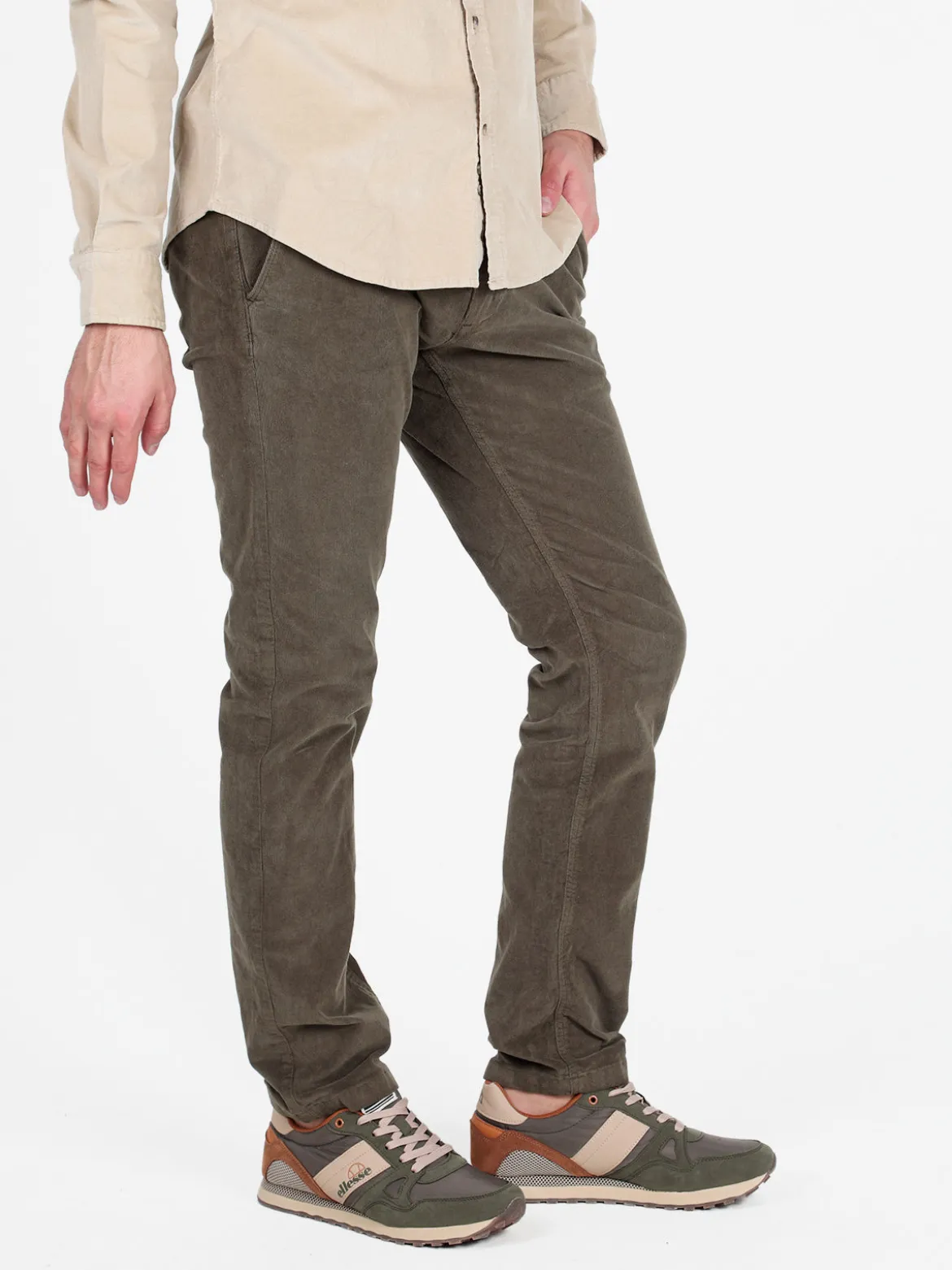Guy Pantaloni da uomo in velluto slim fit