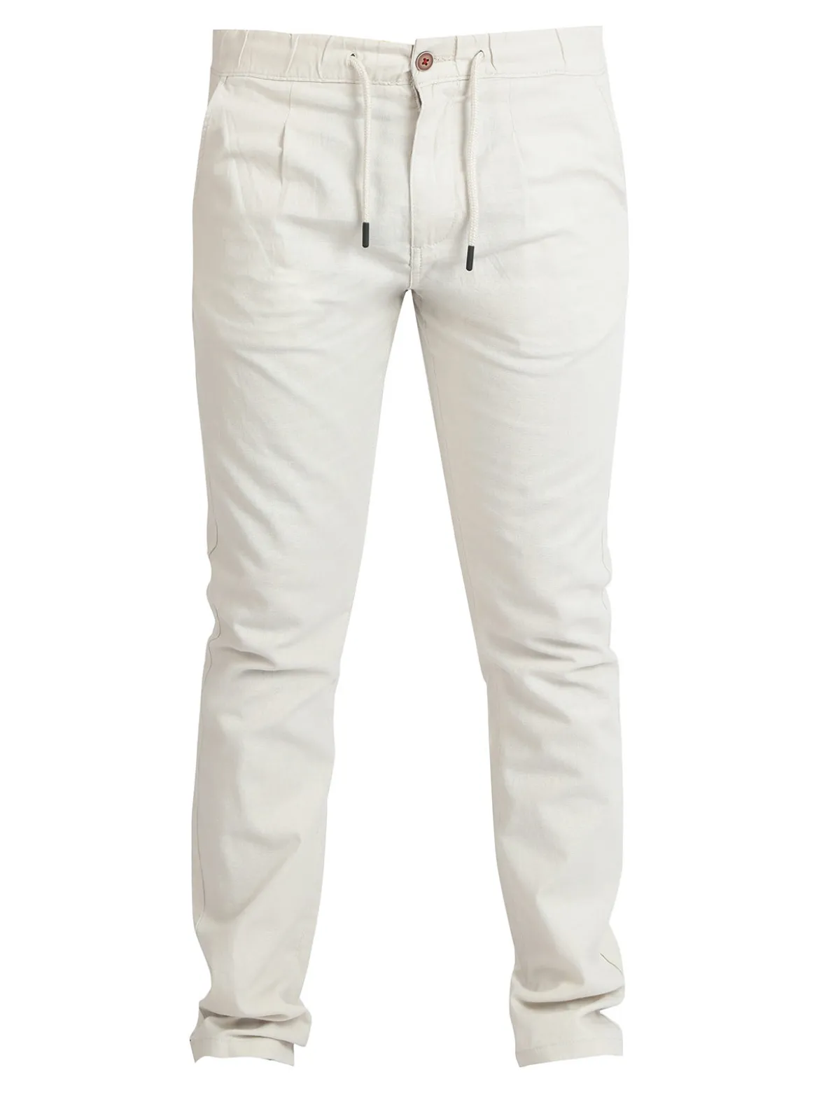 Guy Pantaloni uomo misto lino e cotone con coulisse