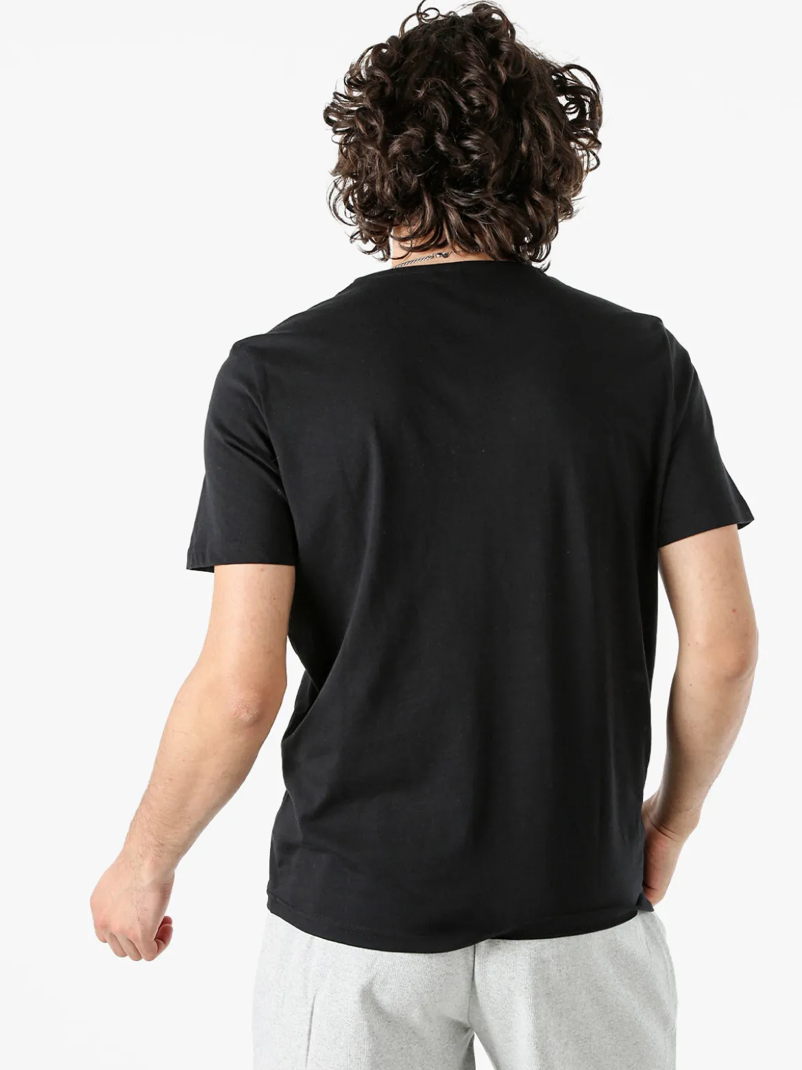 Guy T-shirt girocollo da uomo in cotone - nero